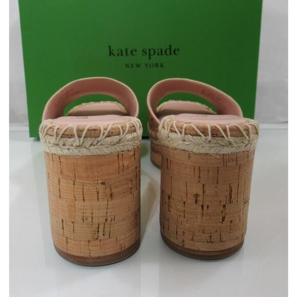 Kate Spade New York Cosette Slide Espadrille Wedge Sandals Cork Natural Size 9 - Picture 6 of 7
